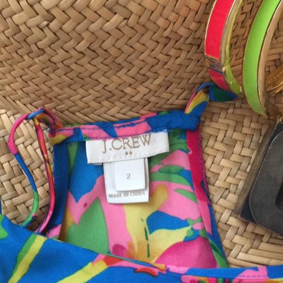 J. CREW Racerback/Spaghetti Strap Floral Top - Picture 2 of 8